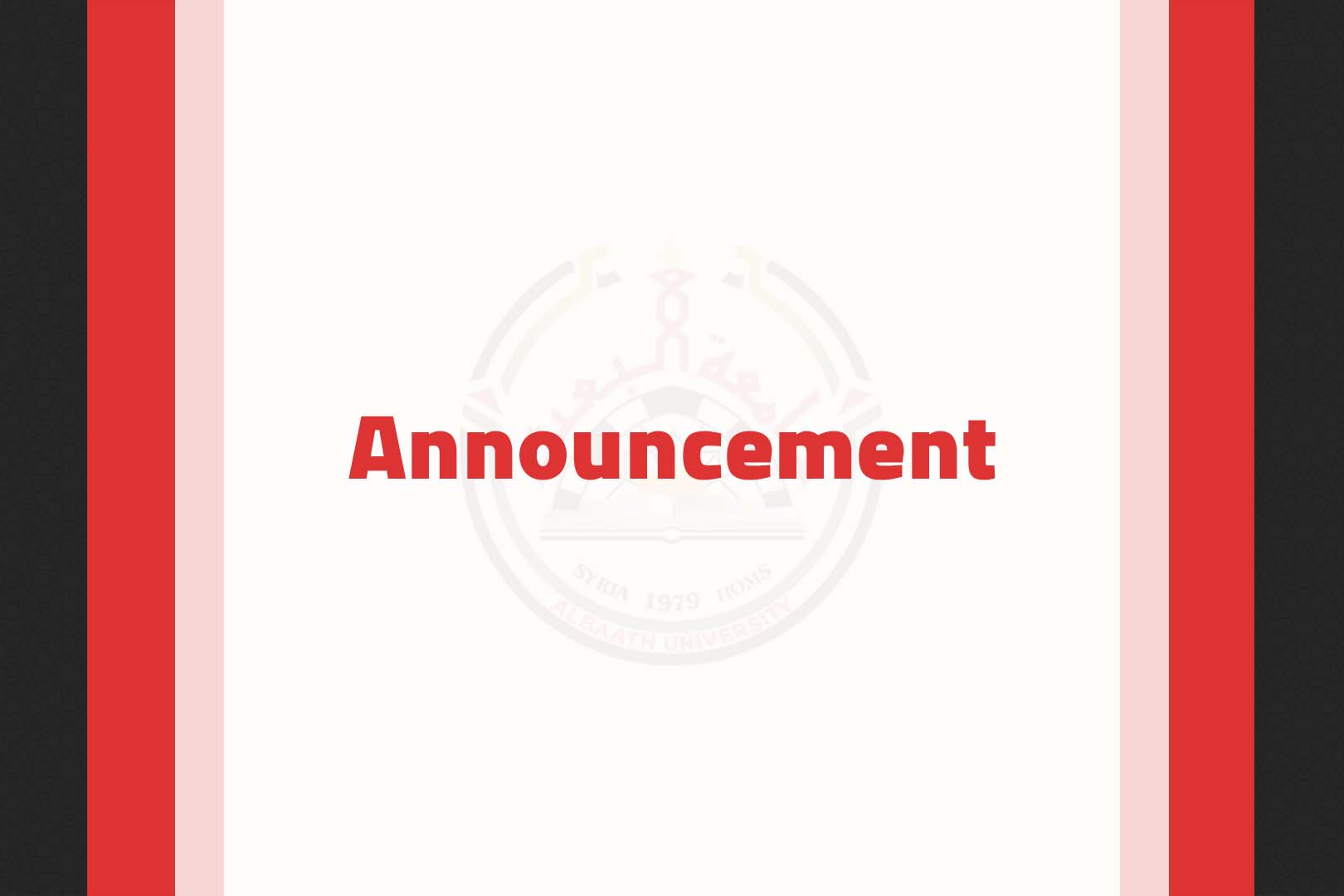 Announcement